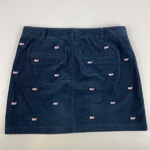 Vineyard Vines Womens Size 4 Blue Corduroy Embroidered Whales - Picture 3 of 5